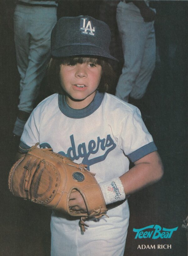 Adam Rich Dodges baseball uniform glove playing teen Beat pix pinup