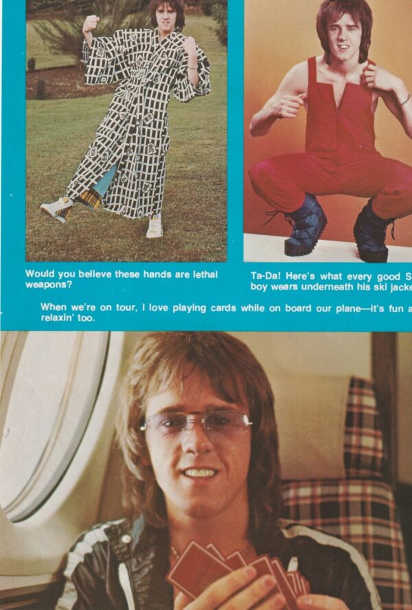 Bay City Rollers teen magazine pinup clipping mask playing cards