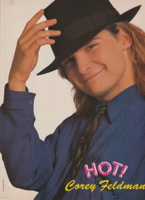 Corey Feldman Christopher Barnes teen magazine pinup blue shirt hat Hot magazine pix