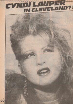 Cyndi Lauper teen magazine clipping in Cleveland