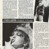 Cyndi Lauper teen magazine clipping Baglady of Boogie 2 page Rock Scene