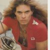 David Lee Roth Van Halen Eurythmics teen magazine pinup motorcycle red shirt open Teen Machine