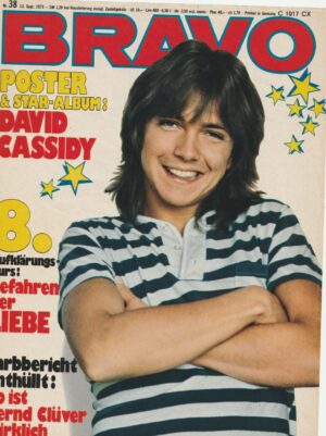 David Cassidy teen magazine pinup Bravo magazine cover only rare