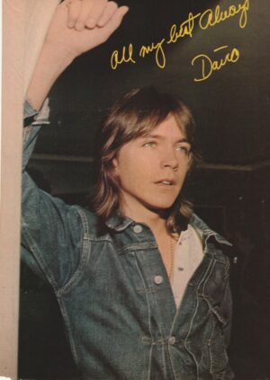 David Cassidy teen magazine pinup jean jacket arms handwriting Teen Beat