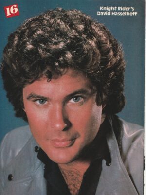 David Hasselhoff teen magazine pinup close up Knight Rider tv show 16 mag