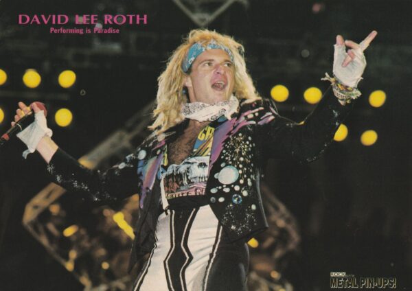 David Lee Roth teen magazine pinup pointing stage performing Paradise