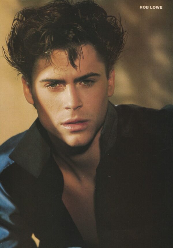 Dreamy Rob Lowe open shirt soft lips teen idol