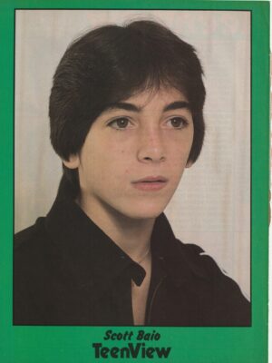 Scott Baio teen magazine pinup black shirt soft lips photo shoot Teen View