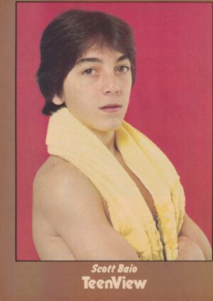 Scott Baio teen magazine pinup shirtless towel yellow modeling bare chested Teen View