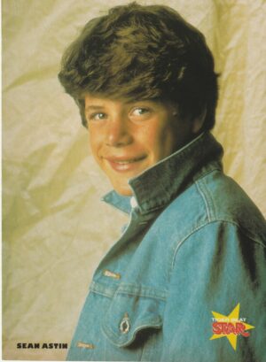 Sean Astin teen magazine pinup jean jacket Star young modeling