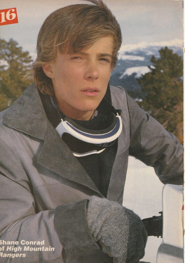 Shane Conrad Johnny Depp teen magazine pinup skiing snow mountains 16 mag 90's