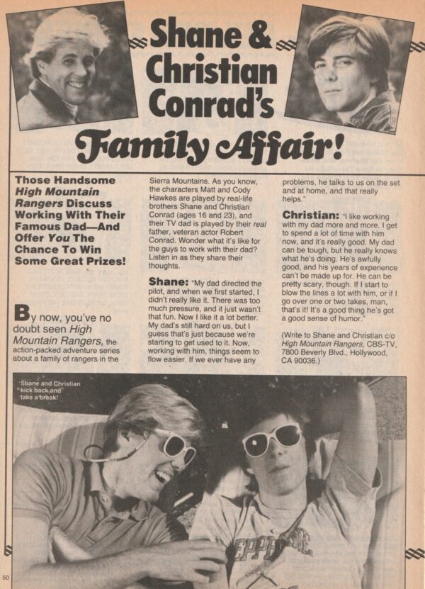 Shane Conrad Christian Conrad family affair pix article