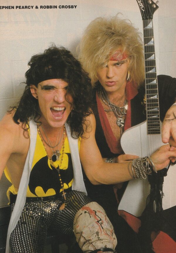 Stephen Pearcy Robbin Crosby Ratt teen magazine pinup