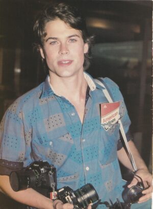 Rob Lowe Michael J. Fox teen magazine pinup pix clipping camera Bop