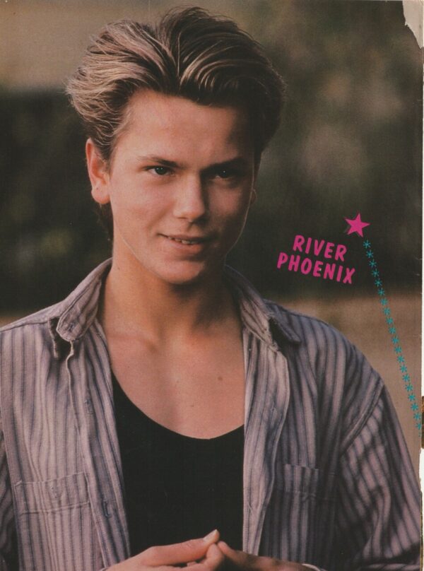 River Phoenix Jon Bon Jovi teen magazine clipping Teen Machine lips hot picture