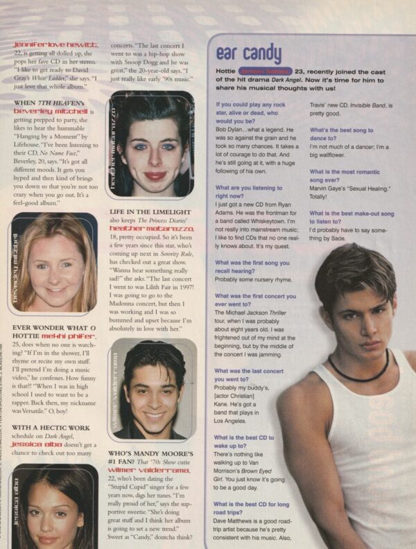 Jensen Ackles Lance Bass Nsync teen magazine clipping Bop