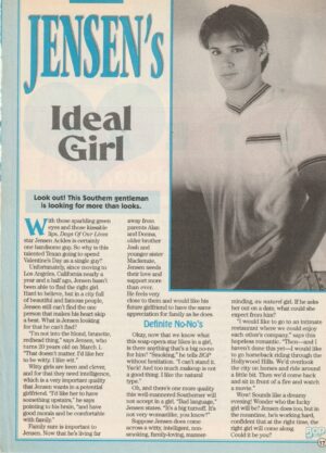 Jensen Ackles teen magazine clipping article ideal Girl Bop