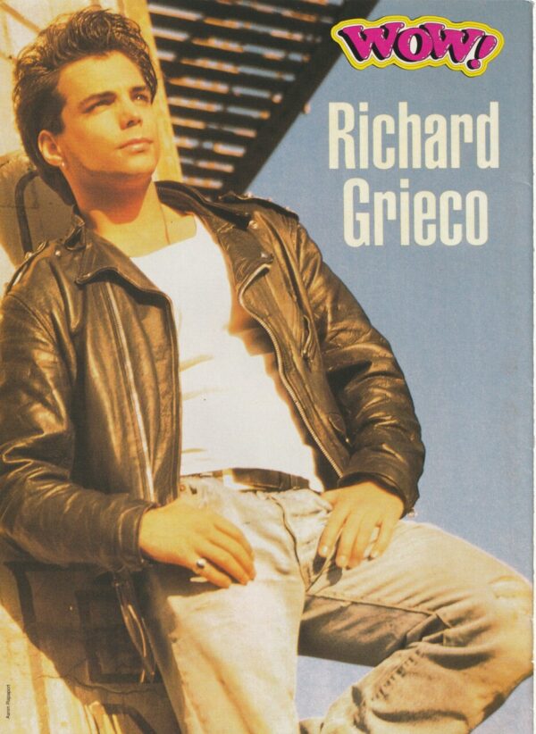 Richard Grieco teen magazine pinup leather jacket