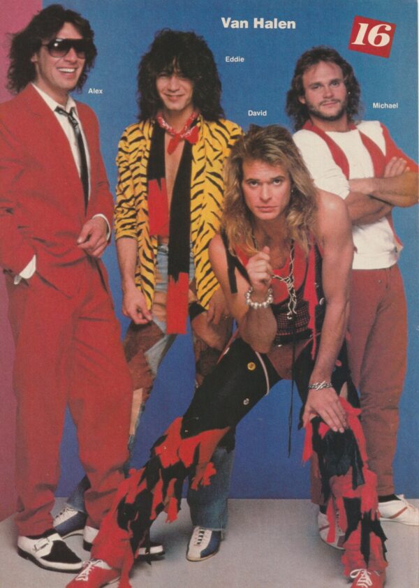 Van Halen Rick Springfield teen magazine pinup pix red shoes 16 mag