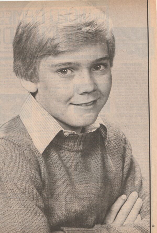 Ricky Schroder pinup crossed arms black and white picture