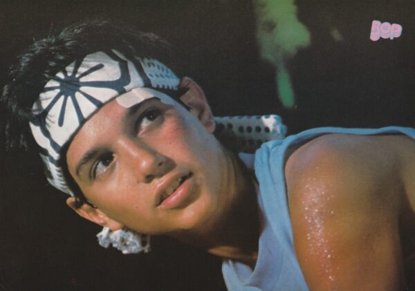 Ralph Macchio teen magazine pinup sweating Bop Karate Kid