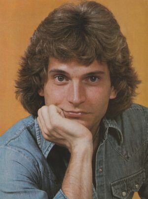 Rex Smith teen magazine pinup jean shirt hand on face