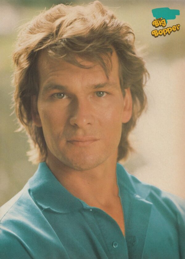 Patrick Swayze Tom Cruise teen magazine pinup blue shirt Big Bopper blue eyes