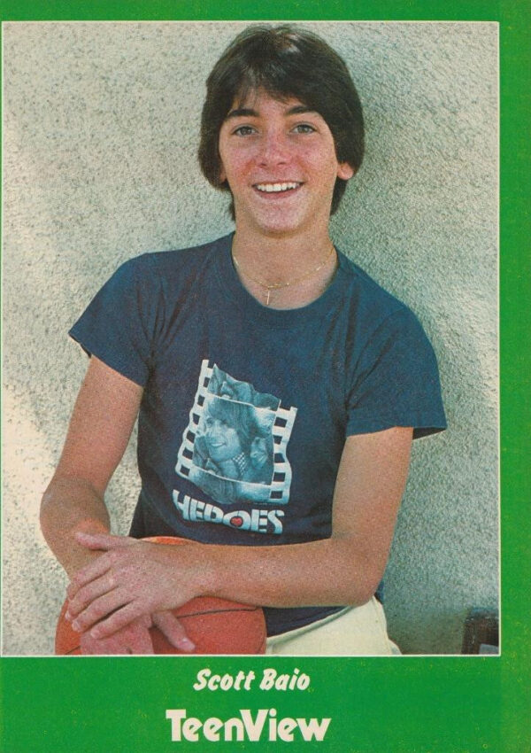 Scott Baio teen magazine pinup clipping basketball Teen View Happy Days pix