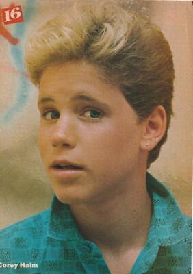 Corey Haim Madonna teen pinup clipping clipping blue shirt close up RIP 16 mag