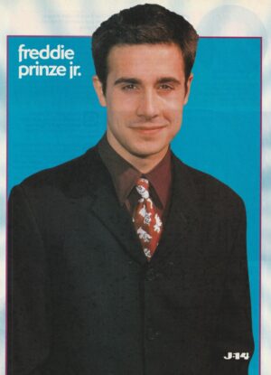 Freddie Prinze Jr. teen magazine pinup clipping red tie J-14 idols