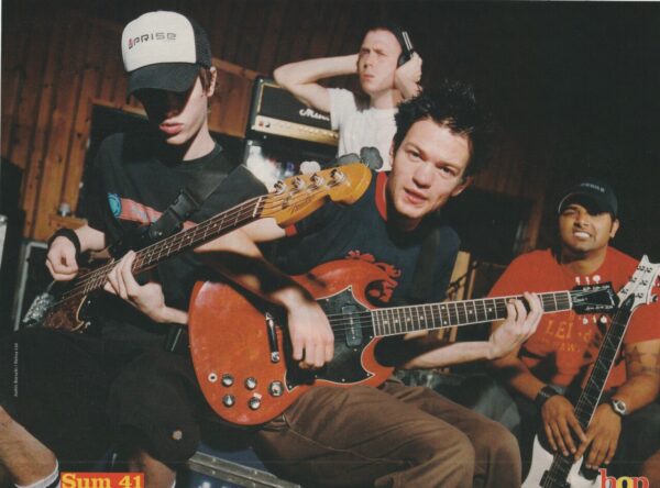 Sum 41 teen magazine pinup clipping guitars rockers Bop