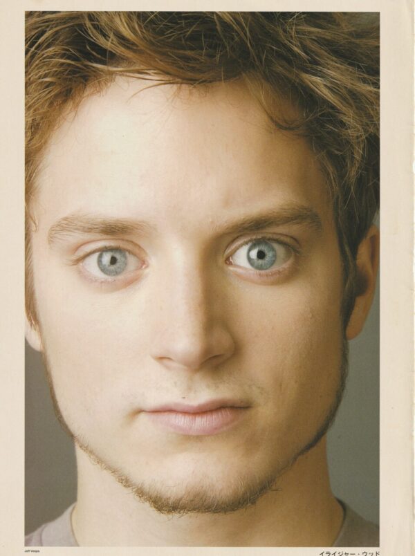 Elijah Wood teen magazine pinup clipping close up lips Japan - Image 2