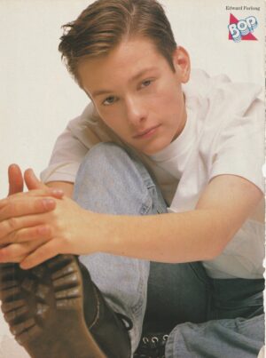 Edward Furlong Andrew Keegan teen magazine pinup jeans white t-shirt shoes Bop child star