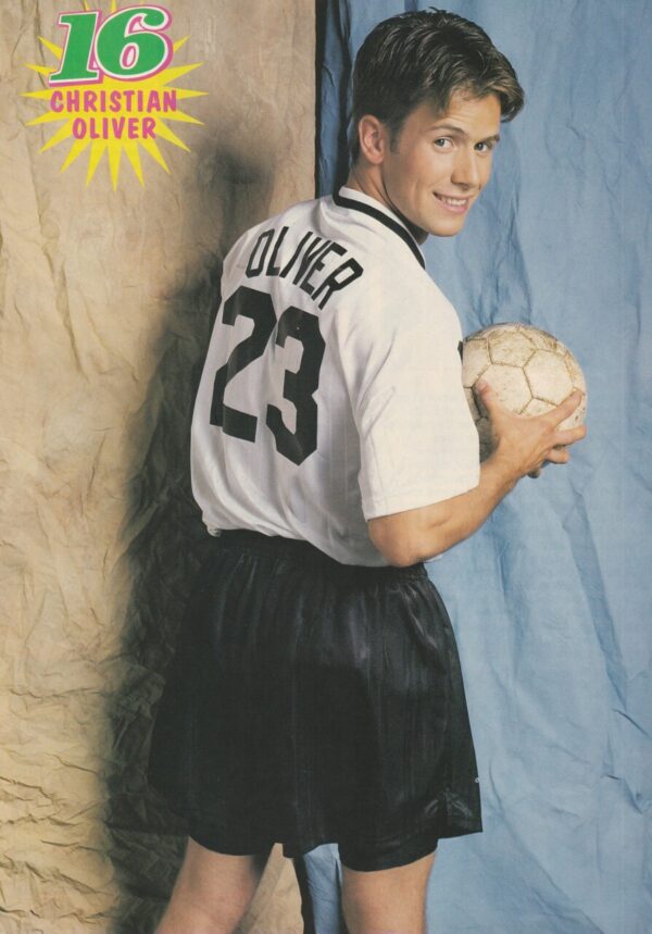 Christian Oliver soccer shorts black butt teen idols Saved by the Bell New Class picture