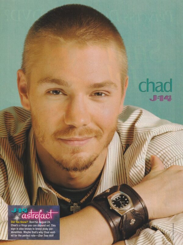 Chad Michael Murray teen magazine pinup shaved head One Tree Hill teenager J-14