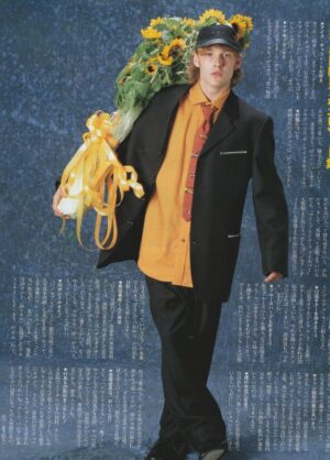 Brad Renfro teen pinup flowers Japan slacks dressed up child star