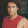 Rob Lowe Julian Lennon teen magazine pinup red shirt muscles Bop