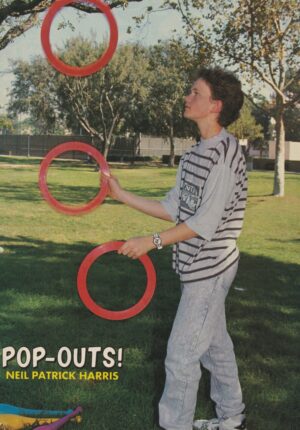 Neil Patrick Harris New Kids on the block teen magazine pinup rings Pop Outs grass