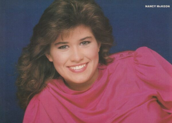 Nancy Mckeon teen magazine pinup pink shirt Teen Machine