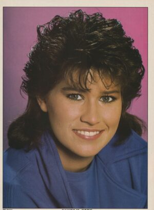 Nancy Mckeon teen magazine pinup Teen Machine blue shirt actress Facts of Life