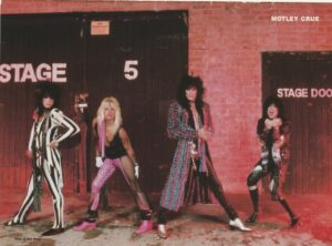 Motley Crue teen magazine pinup stage door brick wall Teen Set rockers