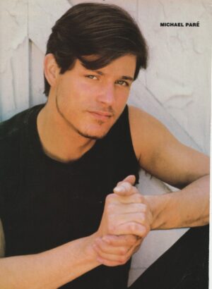 Michael Pare Jack Wagner teen magazine pinup black shirt muscles actor pix