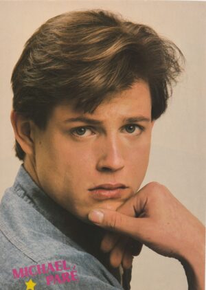 Michael Pare teen magazine pinup younger day Teen Machine pix actor