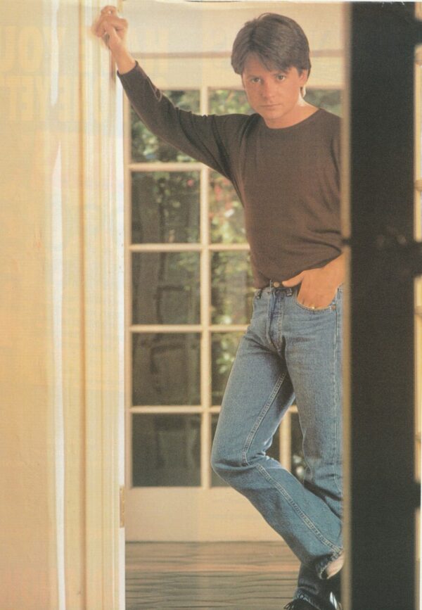 Michael J. Fox teen magazine pinup TV Hits tight jeans bulge actor