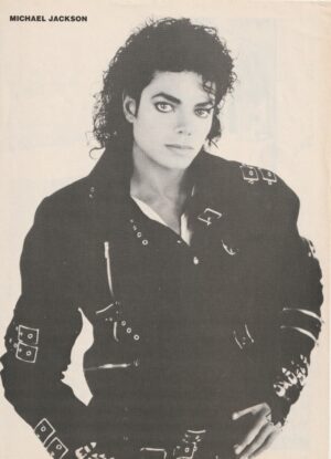 Michael Jackson Pat Petersen teen magazine pinup Triller black and white picture