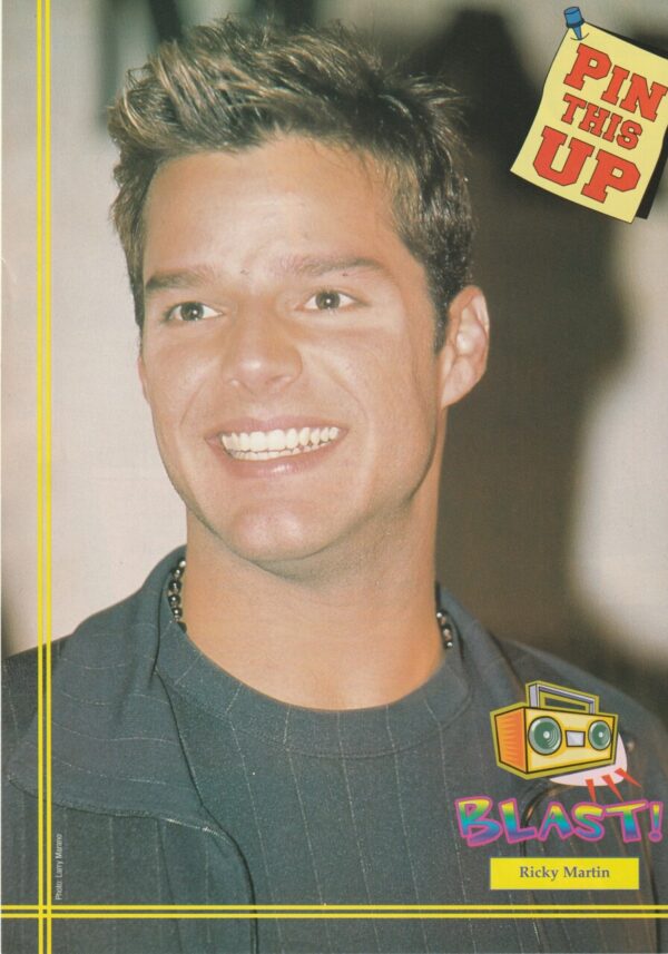 Ricky Martin Menudo teen magazine pinup older Blast headshot pix