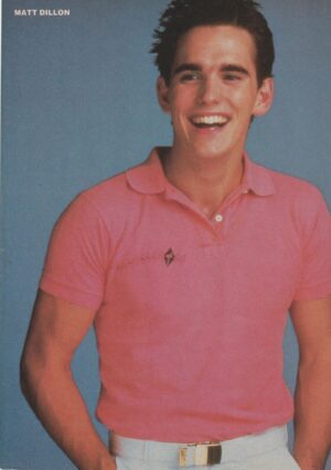 Mat Dillon Peter Reckell teen magazine pinup clipping pink shirt