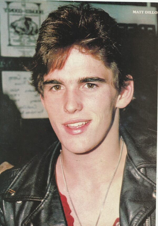 Matt Dillon John Schneider teen magazine pinup clipping pix leather jacket Superteen