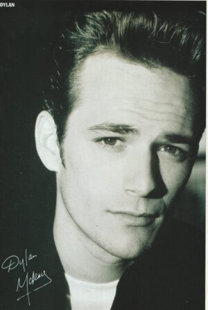 Luke Perry teen magazine pinup Super Salut Dylan Mckay headshot pix 90210