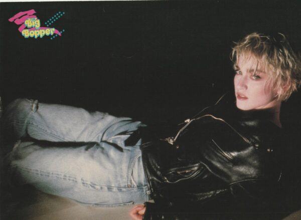 Madonna Rob Lowe teen magazine pinup leather jacket jeans laying down Big Bopper